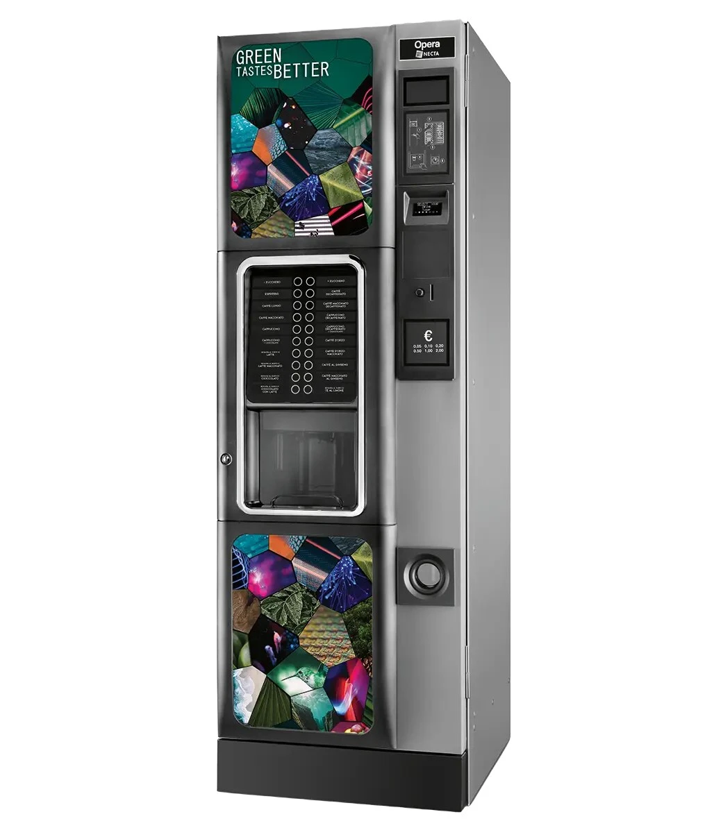 Automat de cafea vending Necta Opera, vedere frontală