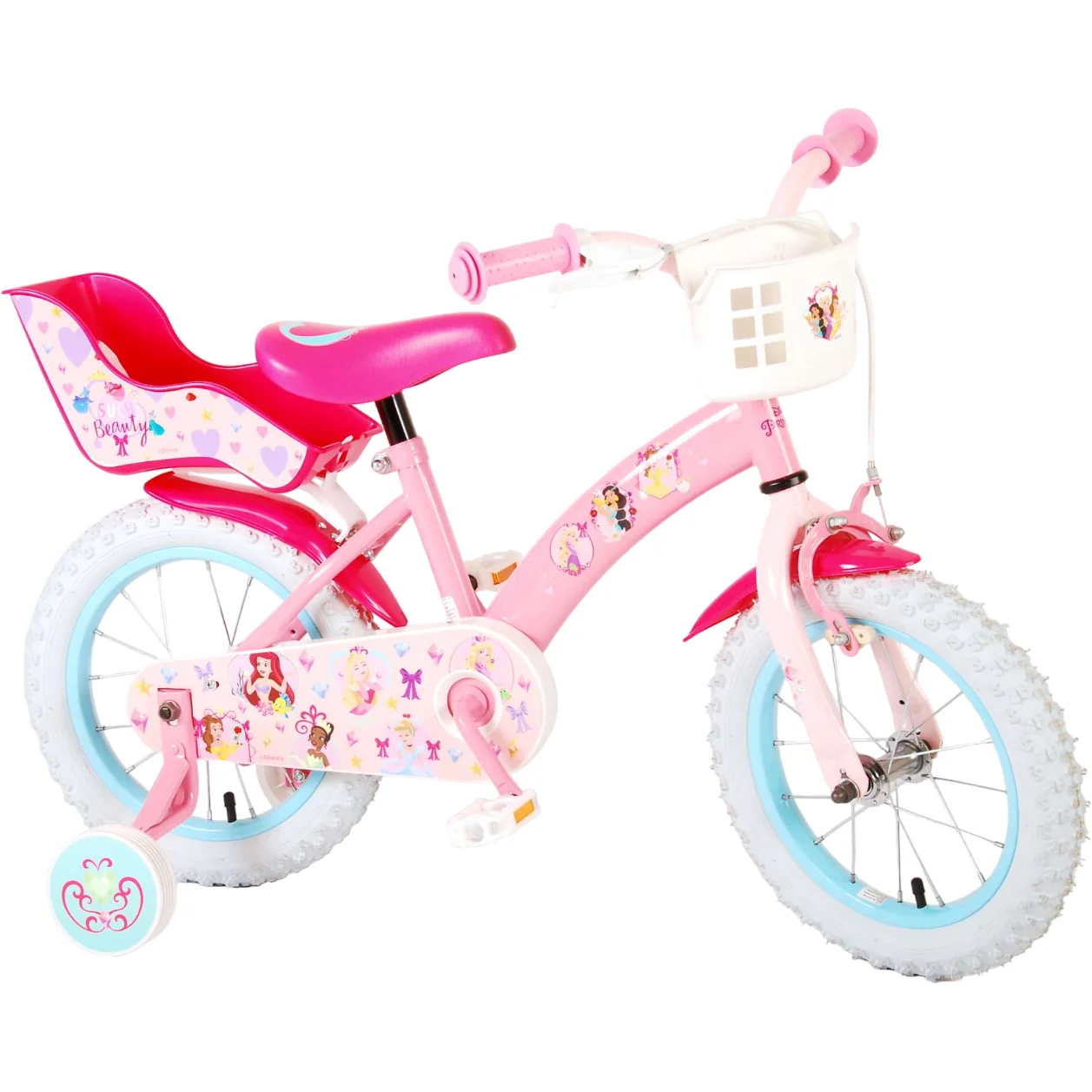 Bicicleta pentru copii - Disney Princess - Fete - 14 inch - Roz - Doua frane de mana Volare VLR21409-CH-IT
