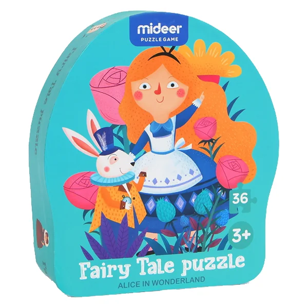 Puzzle poveste – Alice in tara minunilor, 36 piese Mideer MD3058