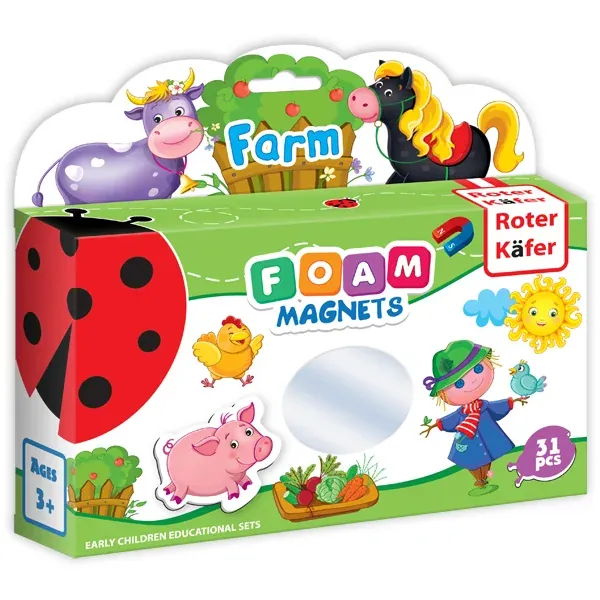 Joc educativ Lumea in Magneti - Animale din Ferma Roter Kafer RK3030-01