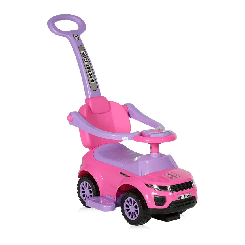 Masinuta de teren cu maner parental, Lorelli, muzica, sunete si lumini, Pink