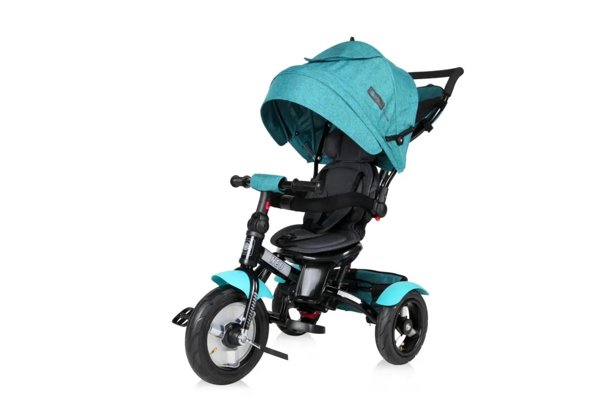 Tricicleta multifunctionala 4in1, Neo Air, roti mari cu camera, Green Luxe
