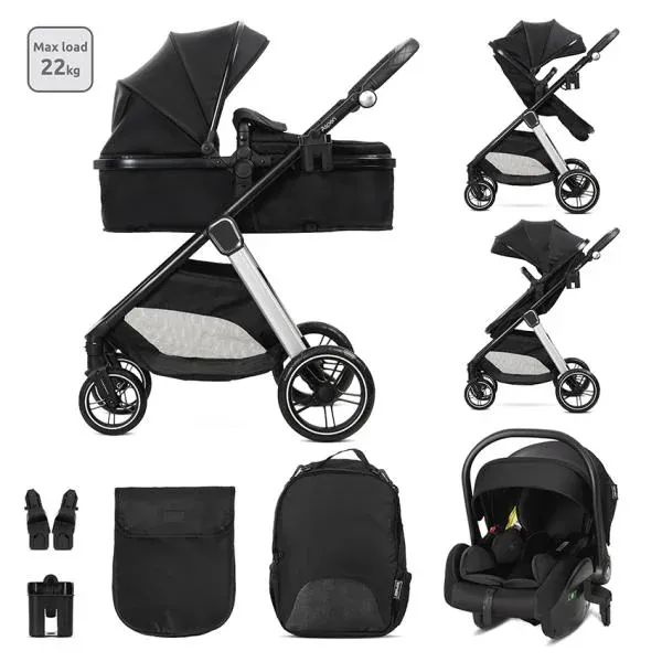 Carucior Set 3 in 1, Aspen, pana la 22 kg, Negru