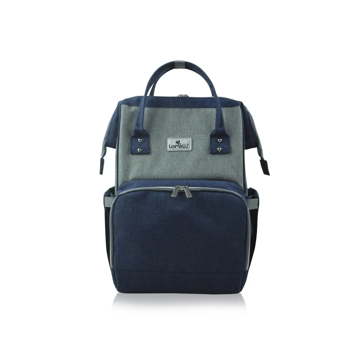 Rucsac accesorii bebelusi, Tina, multiple compartimente, Blue & Grey