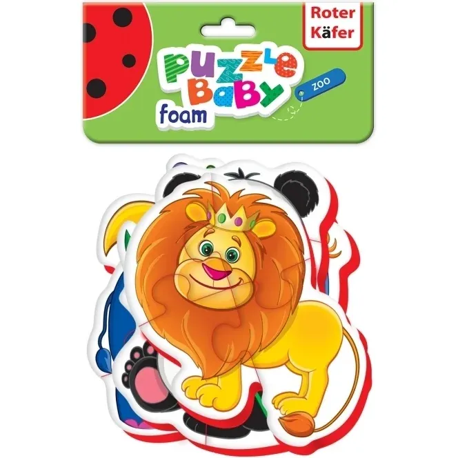 Puzzle Bebe Animale de la Zoo, 18 piese Roter Kafer 