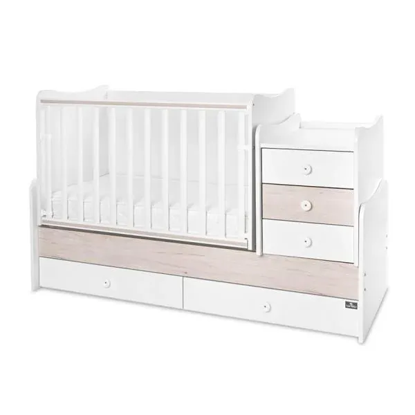 Mobilier multifunctional, Maxi Plus, 70 x 160 cm, transformabil, Trio White Light Oak