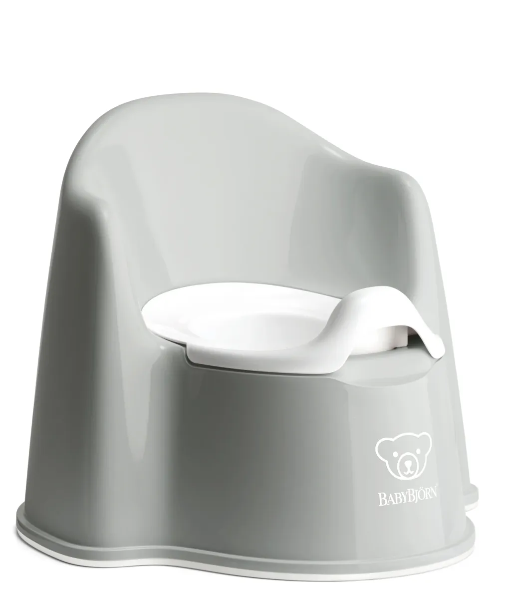 BabyBjorn – Olita cu protectie spate Potty Chair Grey / White
