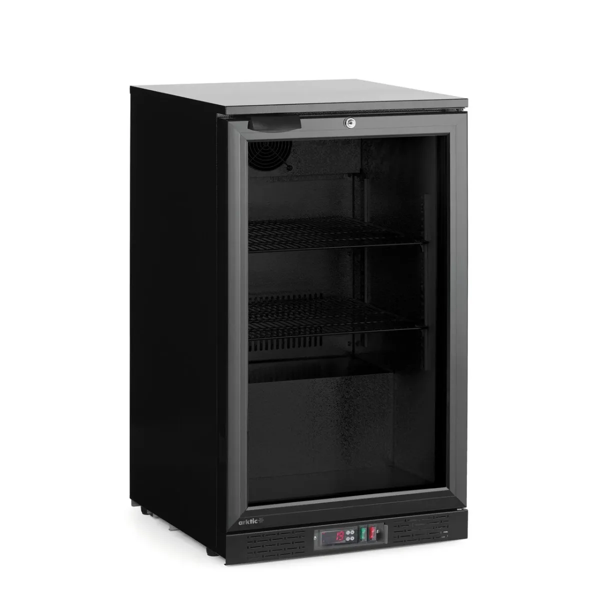 Frigider cu usa simpla pentru bar, Arktic, 103L, Negru, 220-240V/120W, 500x530x(H)865mm