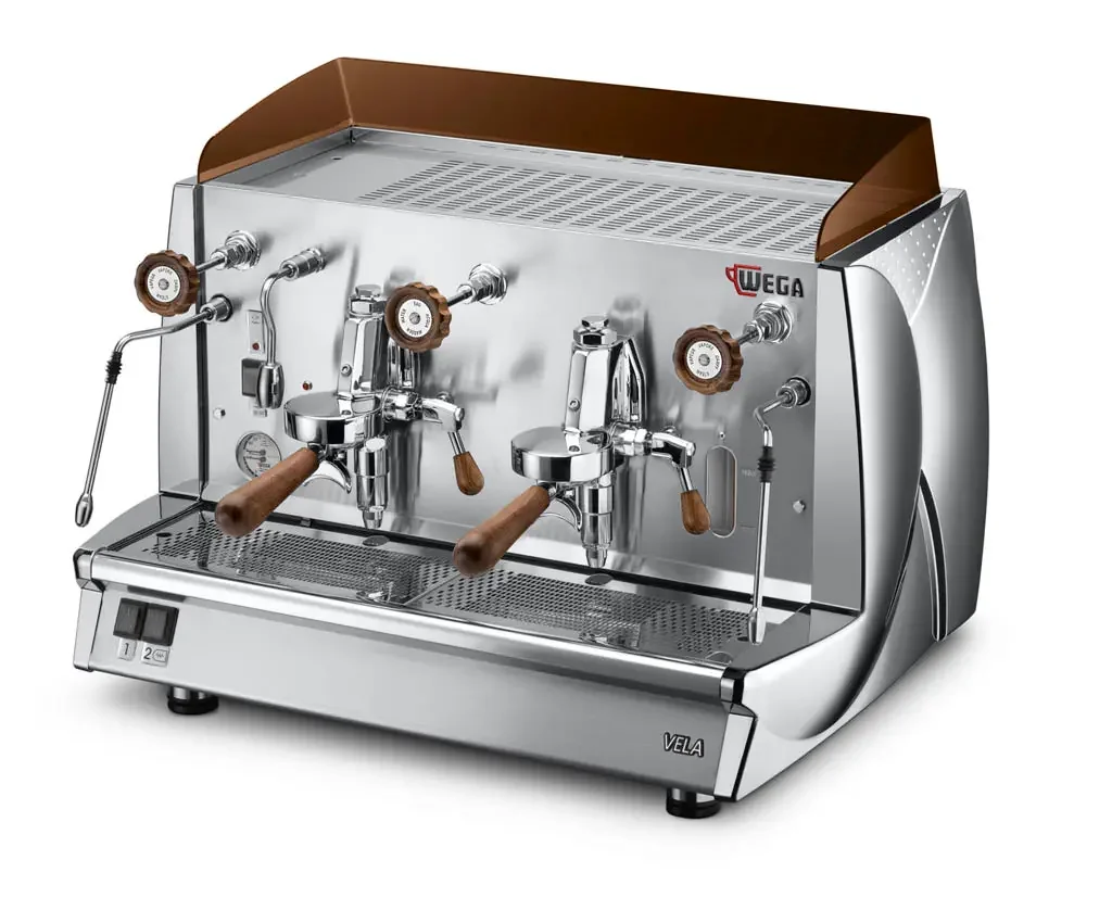 Espressor Profesional Semi-Automat Wega Ema Vela Vintage Chrome 2 Grupuri