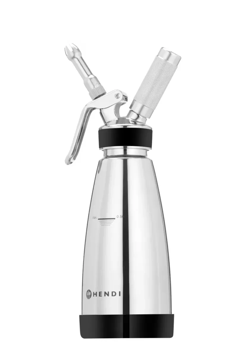 Aparat pentru frisca cu perete dublu, Hendi, inox, 0.5 lt