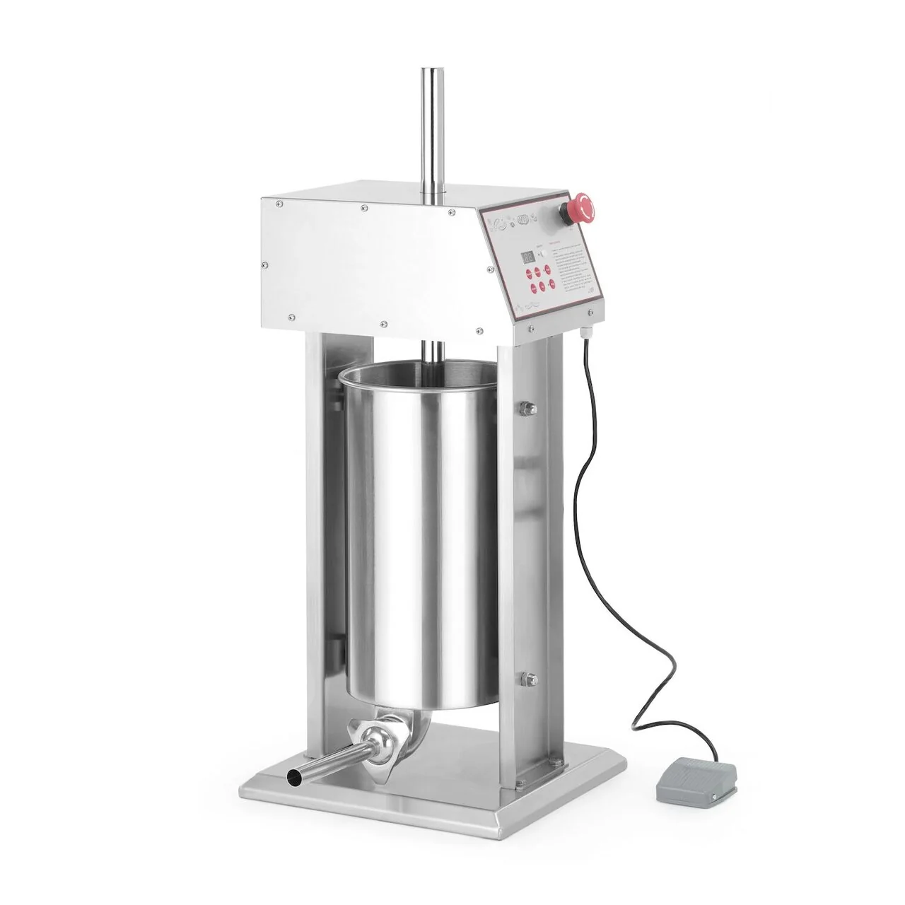 Aparat electric de umplut carnati Hendi, 15 l, otel inoxidabil, 230V/60W, 450x350x(H)750 mm