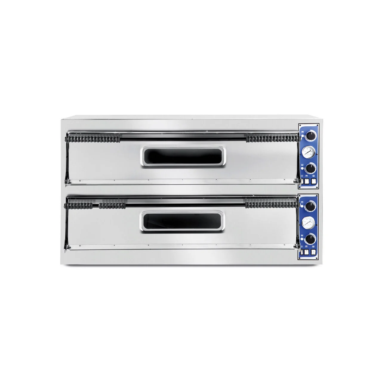 Cuptor profesional pizza Basic Slim Line Inox 2 camere 12000 W interval temperatura 50?C to 500?C Hendi 2x1080x410x(H)140 mm