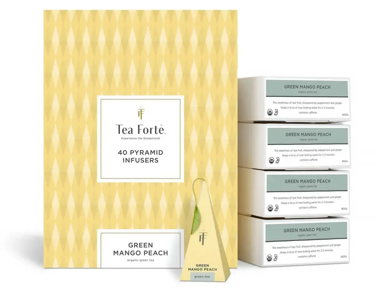 Ceai Green Mango Peach Eco Tea Forte 40 piramide