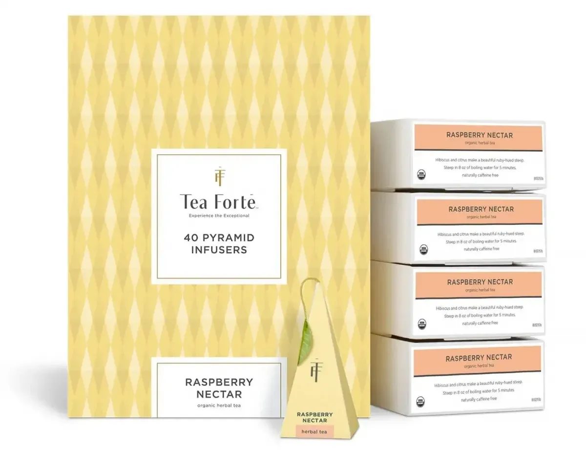 Ceai Raspberry Nectar ECO - Tea Forte -cutie cu 40 de piramide de ceai