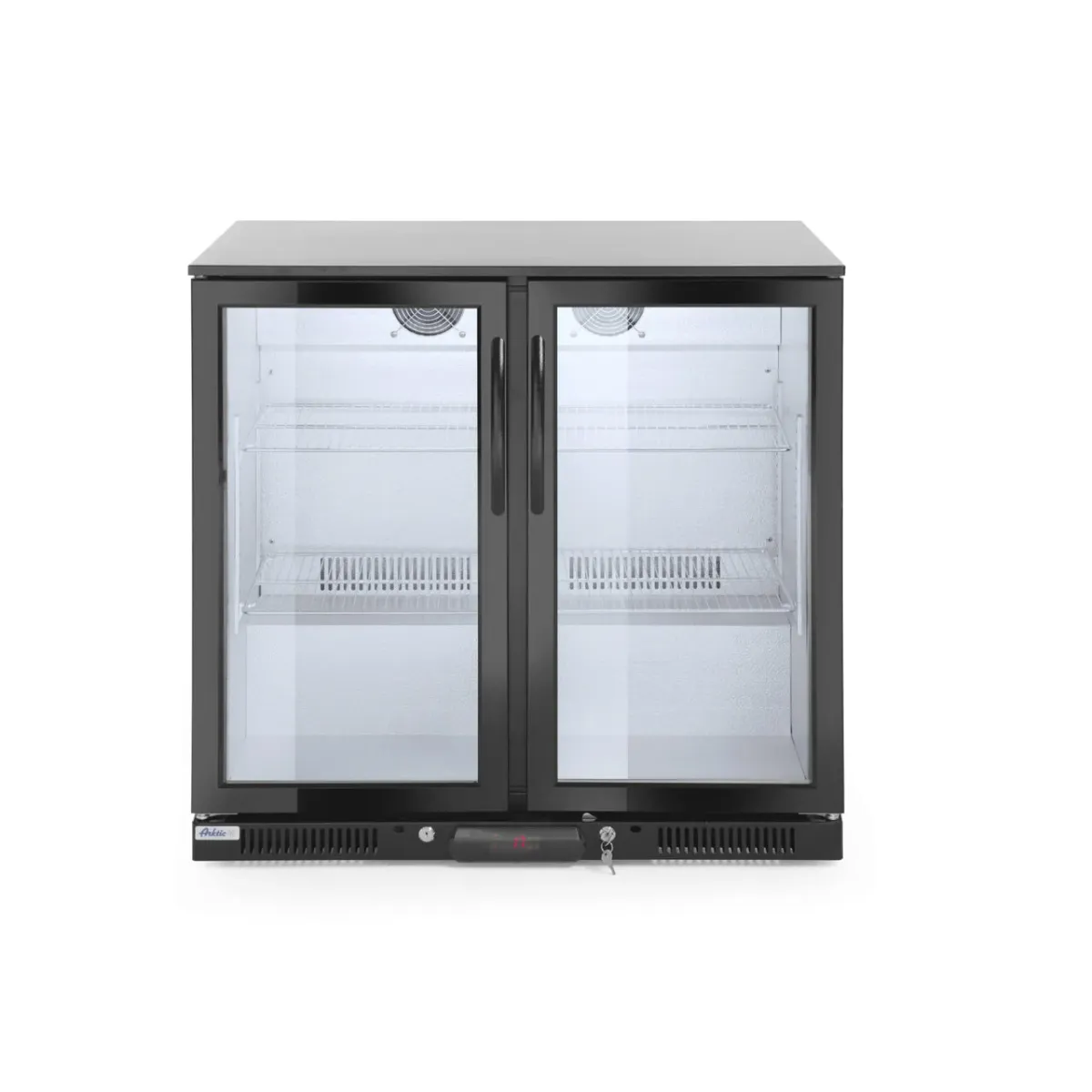 Vitrina frigorifica pentru bar, 198L, 2 usi batante, iluminat LED, 900x500x(H)900mm