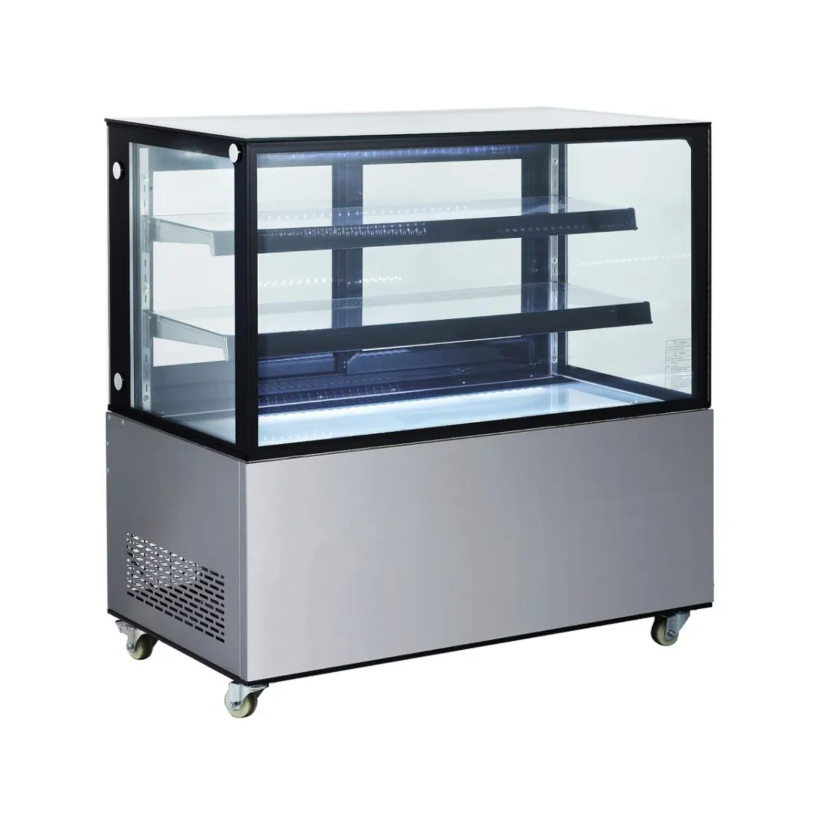 Vitrina frigorifica de prezentare interval temp. 2/6?C, corp inox, 410 litri, 490 W ARKTIC by Hendi, 1215x675x(H)1210 mm, Clasa energetica C