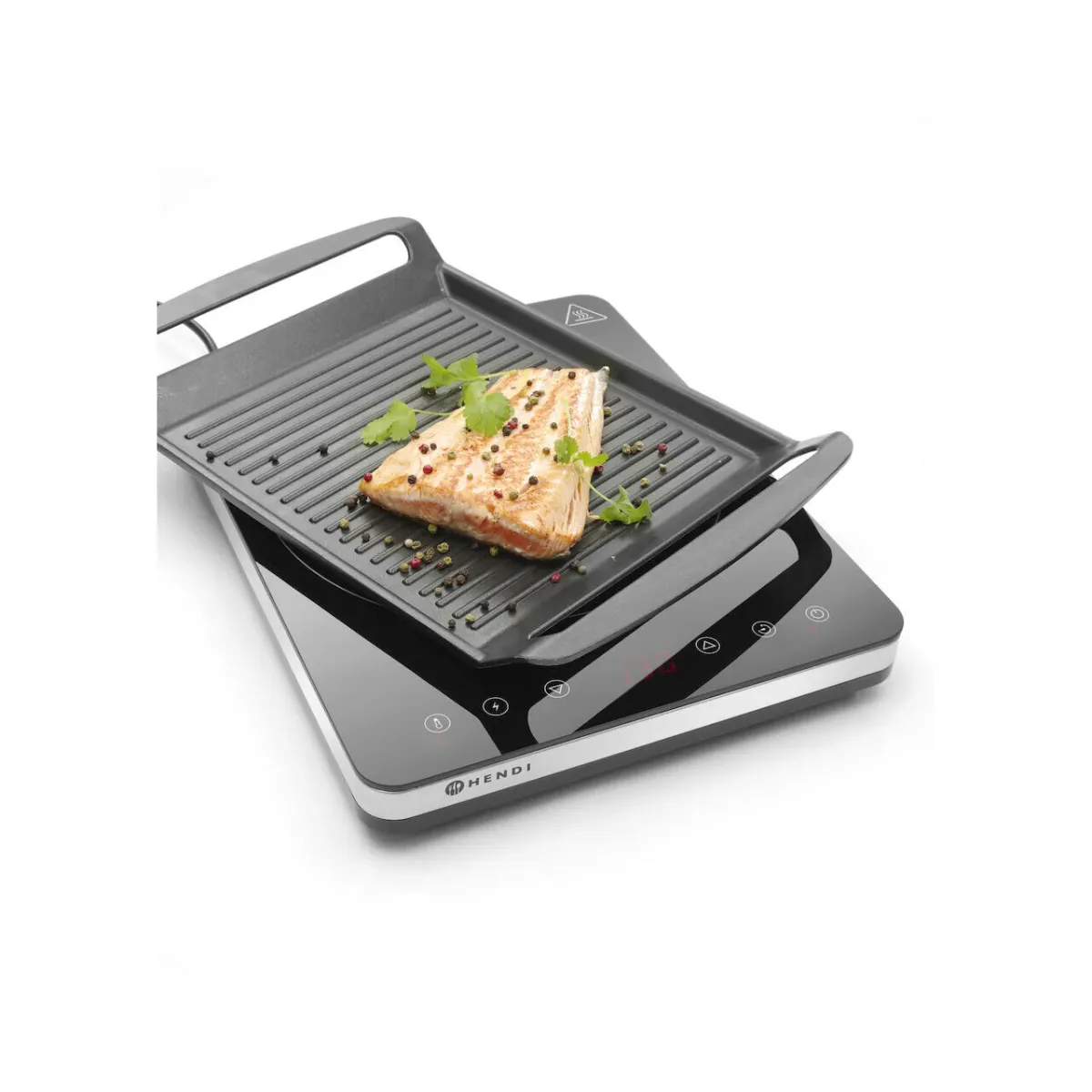 Plită cu Inducție Profesională Hendi 2000W-Corp Inox, Ultra-Plată
