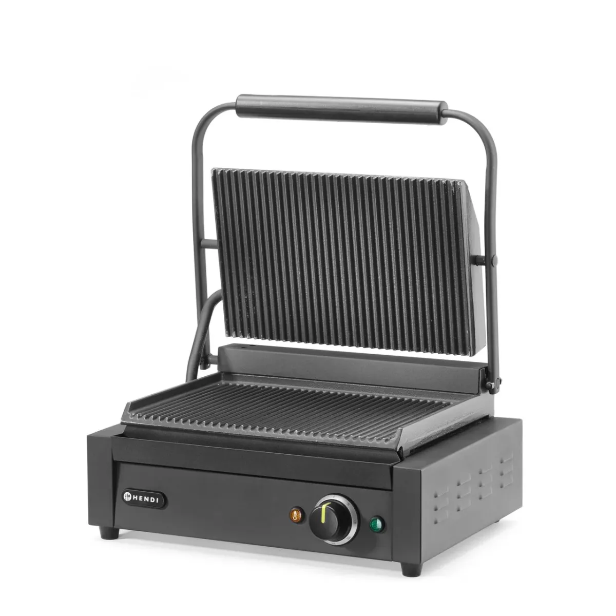 Grill Panini Hendi Profesional-Plăci Fontă Ceramică Striate, 2200W, Suprafață 340x230
