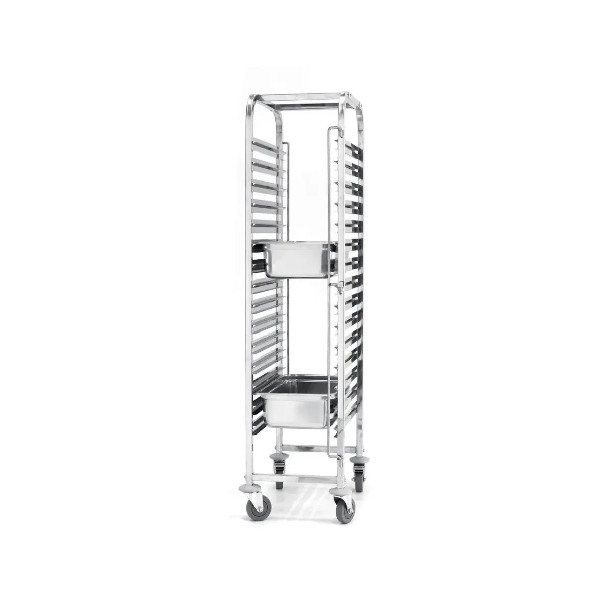 Carucior debarasare tavi, capacitate 15 tavi x GN 1/1(530x325mm), inox, 615x450x(H)1695 mm, Hendi
