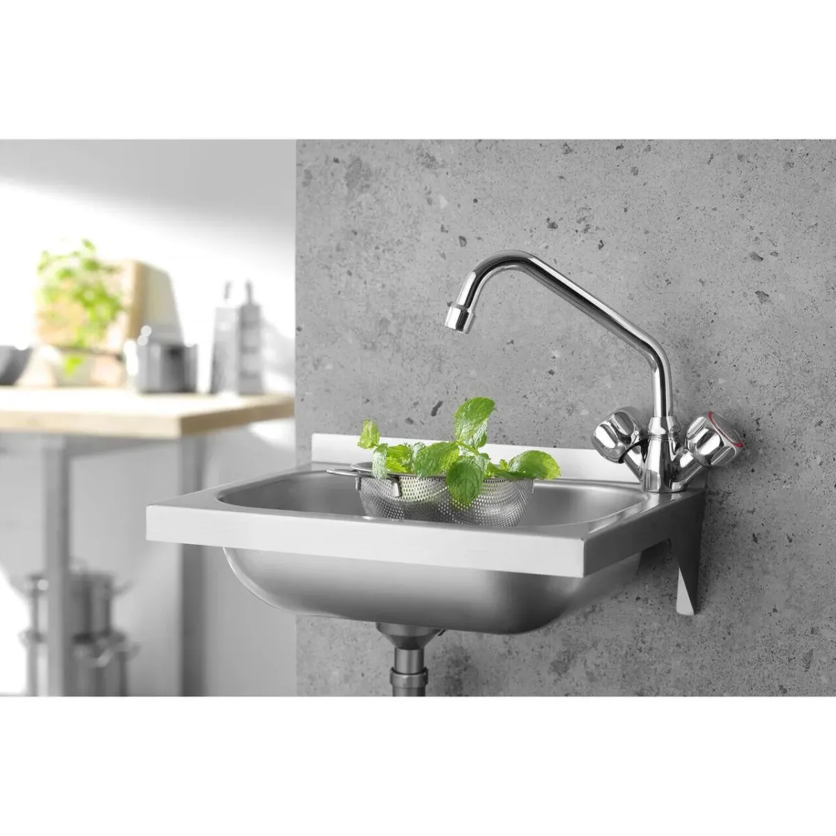  Spalator Inox Agățat pe Perete Hendi 400x295x145mm Cuva 350x250mm