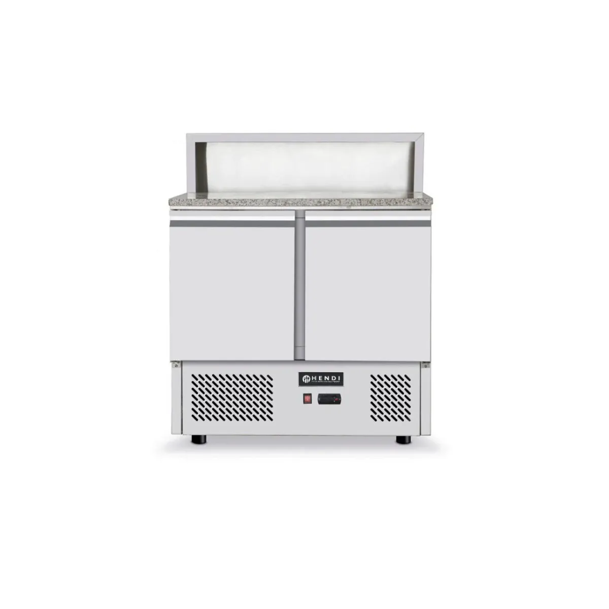 Masa Refrigerata Pizza cu Top Granit ARKTIC Hendi 2 Usi Display 5xGN1/6 Termostat Digital 2/10°C