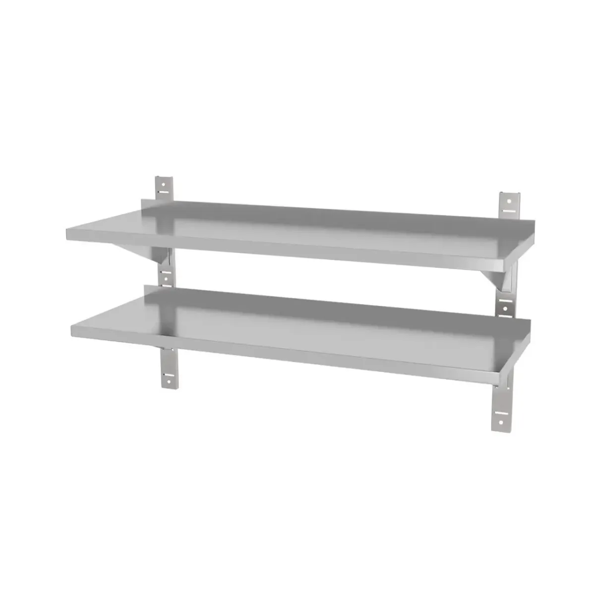 Raft de Perete Dublu Reglabil Hendi Inox 2 Polite 1000x300x600mm Suporturi Otel