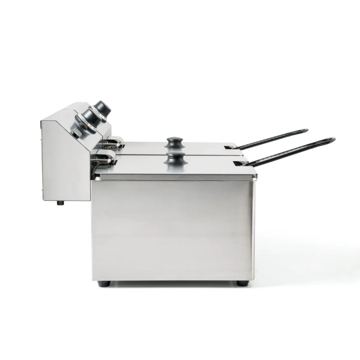 Friteuza Dubla Electrica Profesionala Hendi Blue Line 2x8L 2x3500W Termostat 0-190°C