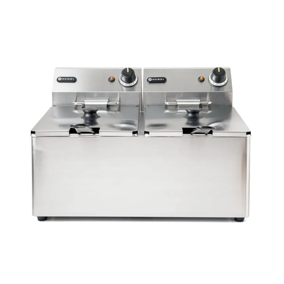 Friteuza Dubla Electrica Profesionala Hendi Blue Line 2x8L 2x3500W Termostat 0-190°C