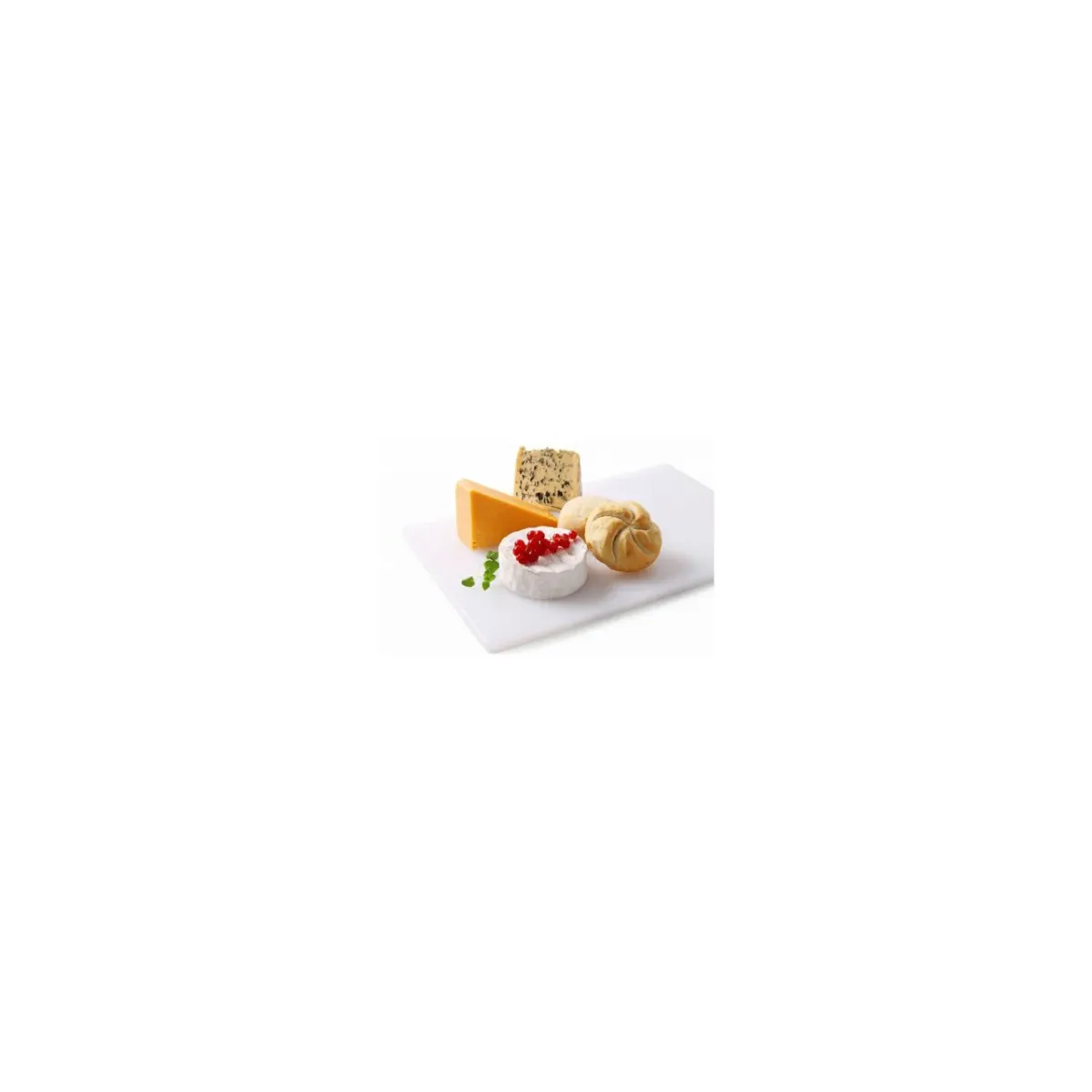 Tocator alb, 26.5x32.5x(H)1.2 cm - GN1/2, cu sant de scurgere, polietilena HDPE 500, respecta normele de igiena HACCP, Hendi